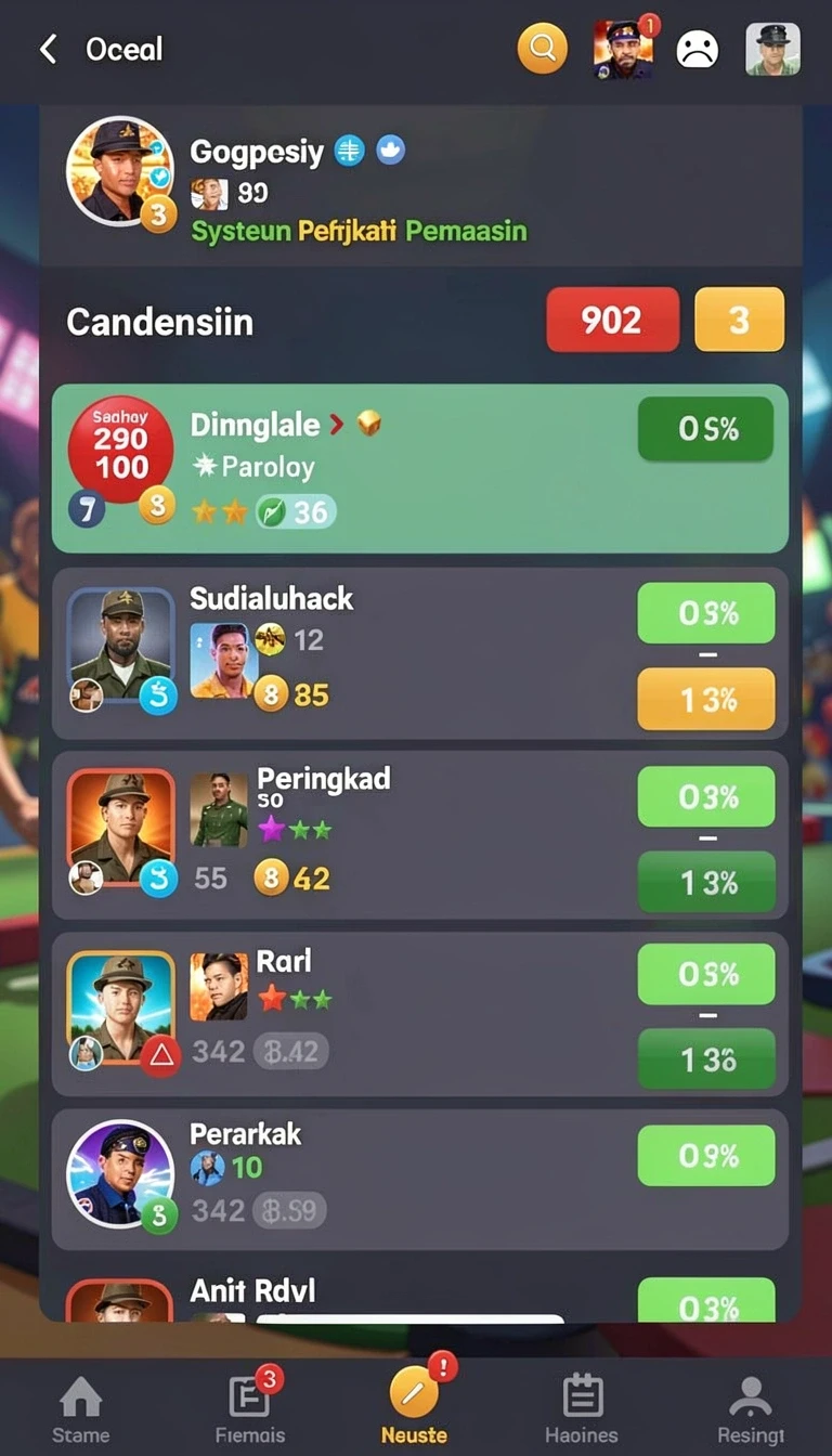 Beragam pilihan permainan menarik dalam aplikasi ricis99 App APK Terbaru.